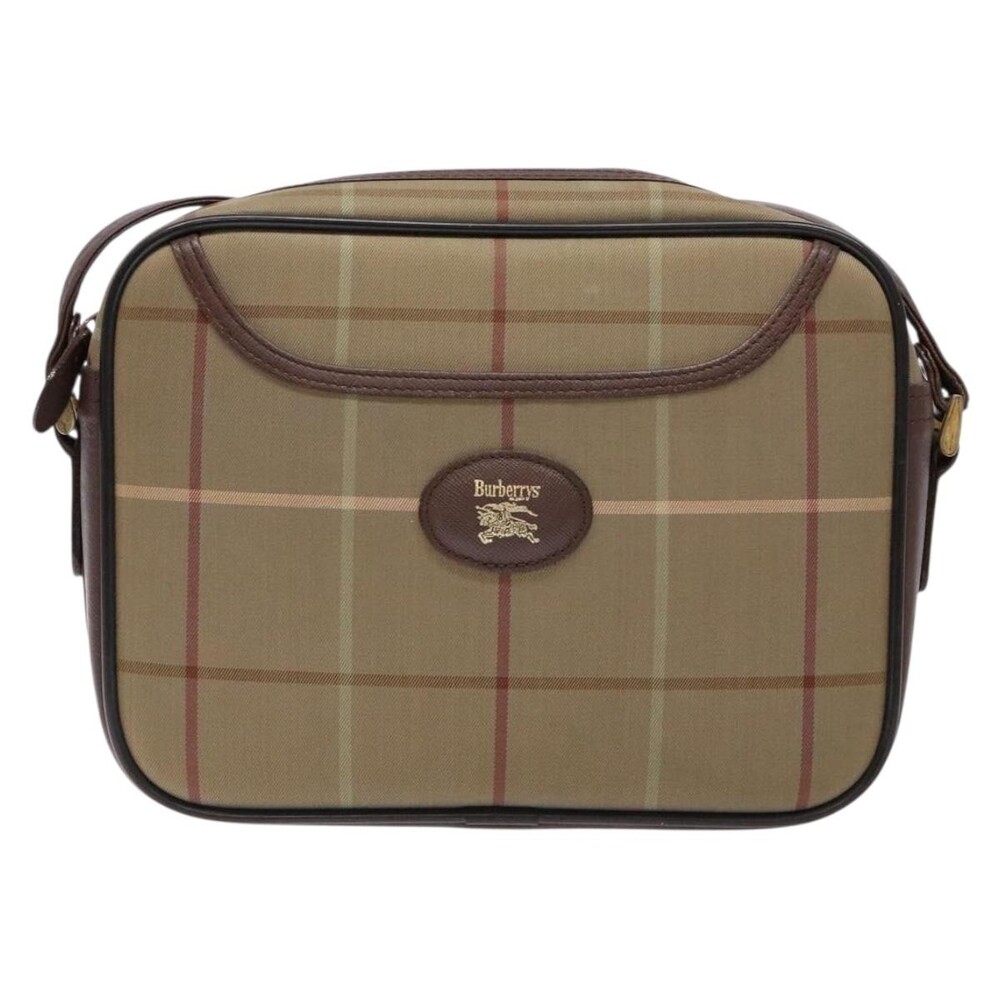 Burberry Nova Check Canvas Shoulder Bag Beige